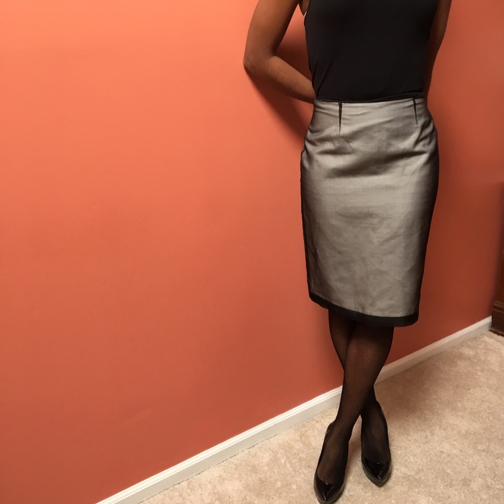 100% silk pencil skirt